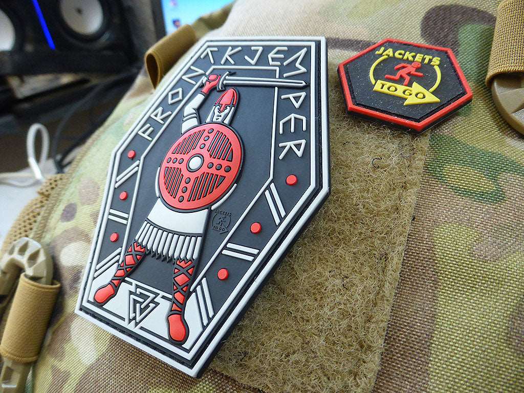 FRONTKJEMPER Patch, red blackops / 3D Rubber Patch