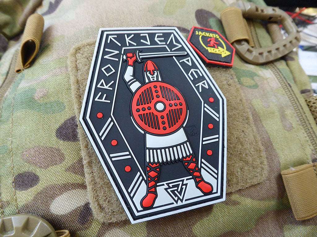 FRONTKJEMPER Patch, red blackops / 3D Rubber Patch