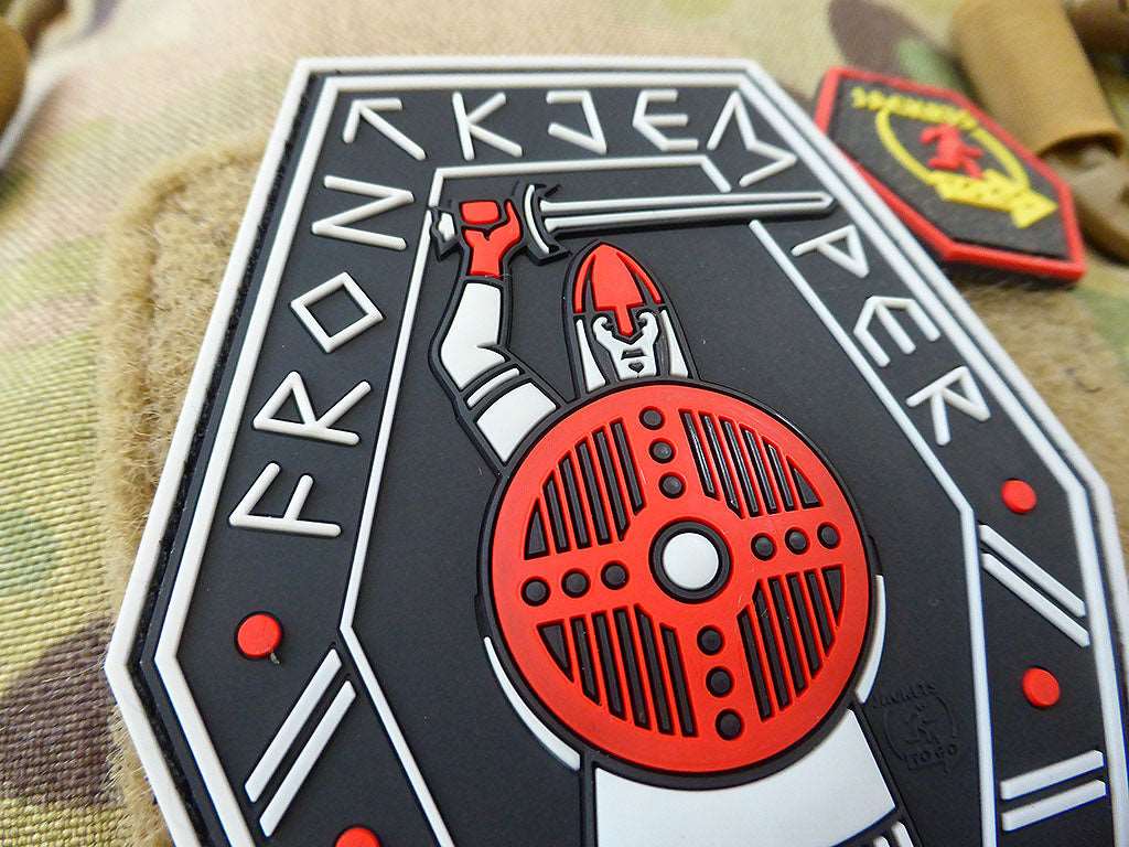 FRONTKJEMPER Patch, red blackops / 3D Rubber Patch