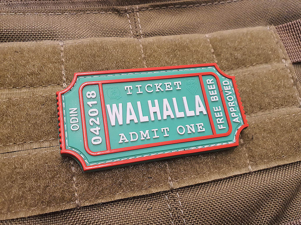 WALHALLA TICKET - Odin approved Patch, christmas edition / 3D Rubber Patch