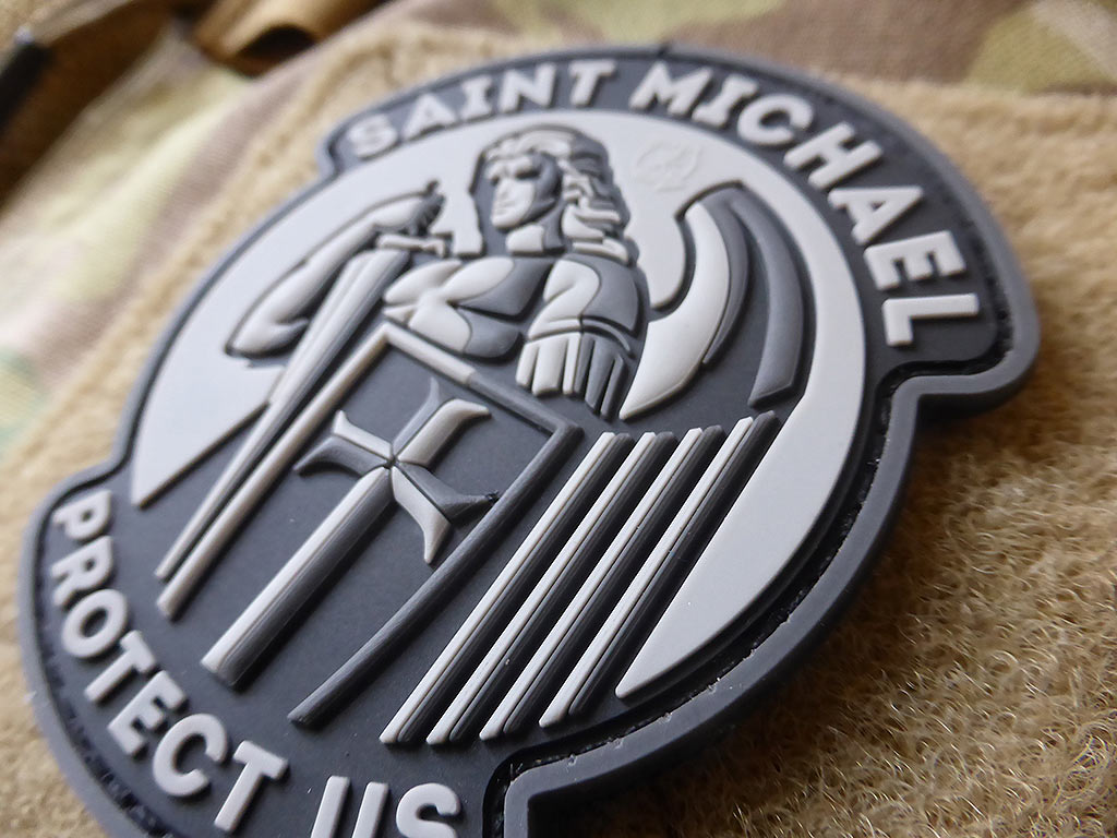 SAINT MICHAEL PROTECT US Patch, blackops / 3D Rubber Patch - Patch Snatched