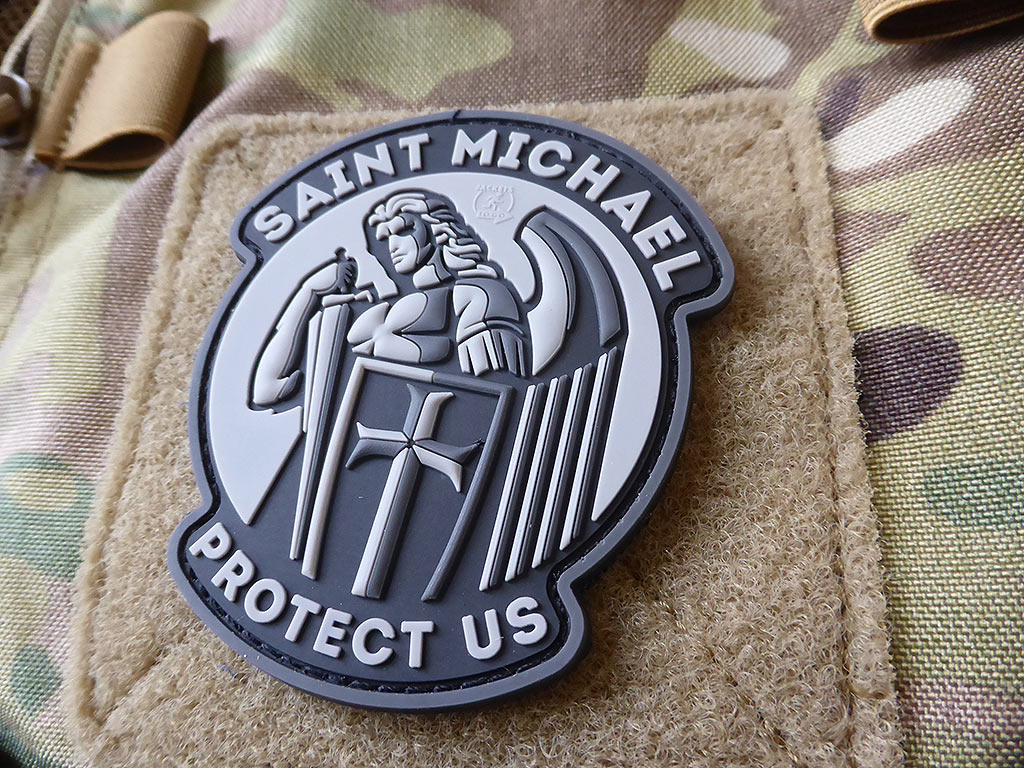 SAINT MICHAEL PROTECT US Patch, blackops / 3D Rubber Patch