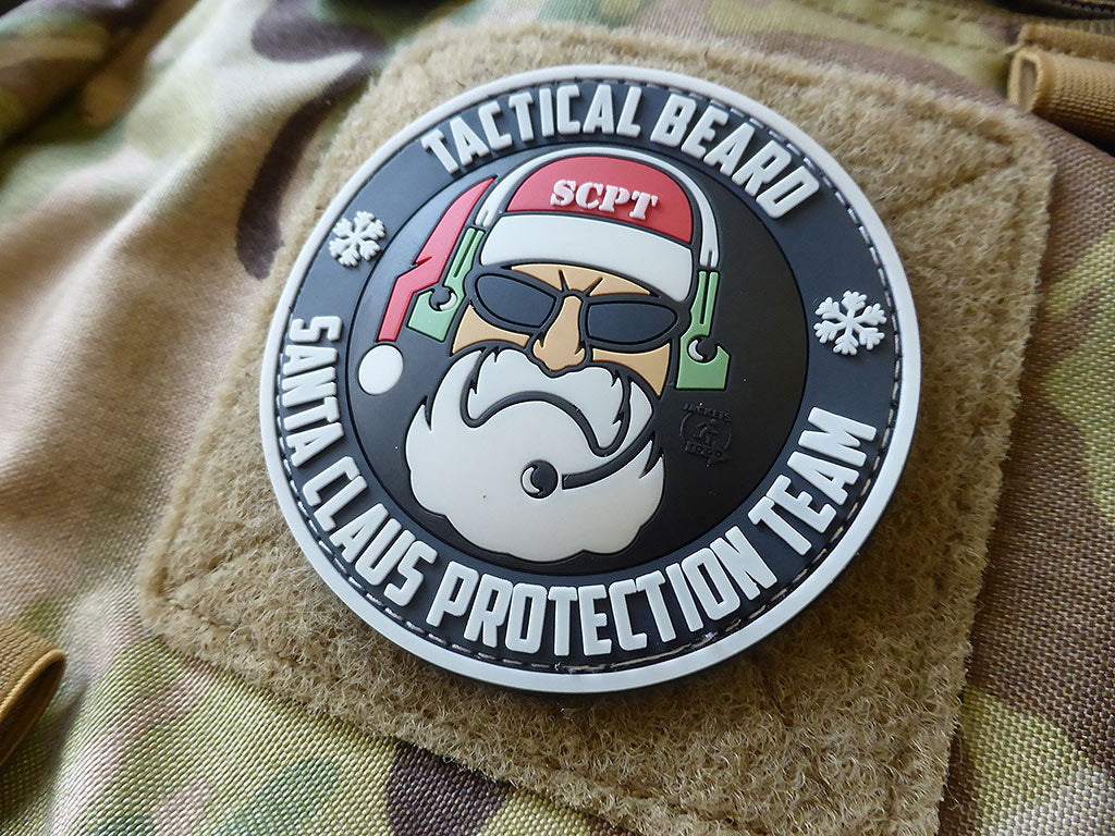 TACTICAL BEARD SANTA CLAUS PROTECTION TEAM Patch, Special Edition / 3D Rubber Patch