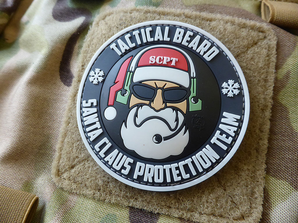 TACTICAL BEARD SANTA CLAUS PROTECTION TEAM Patch, Special Edition / 3D Rubber Patch