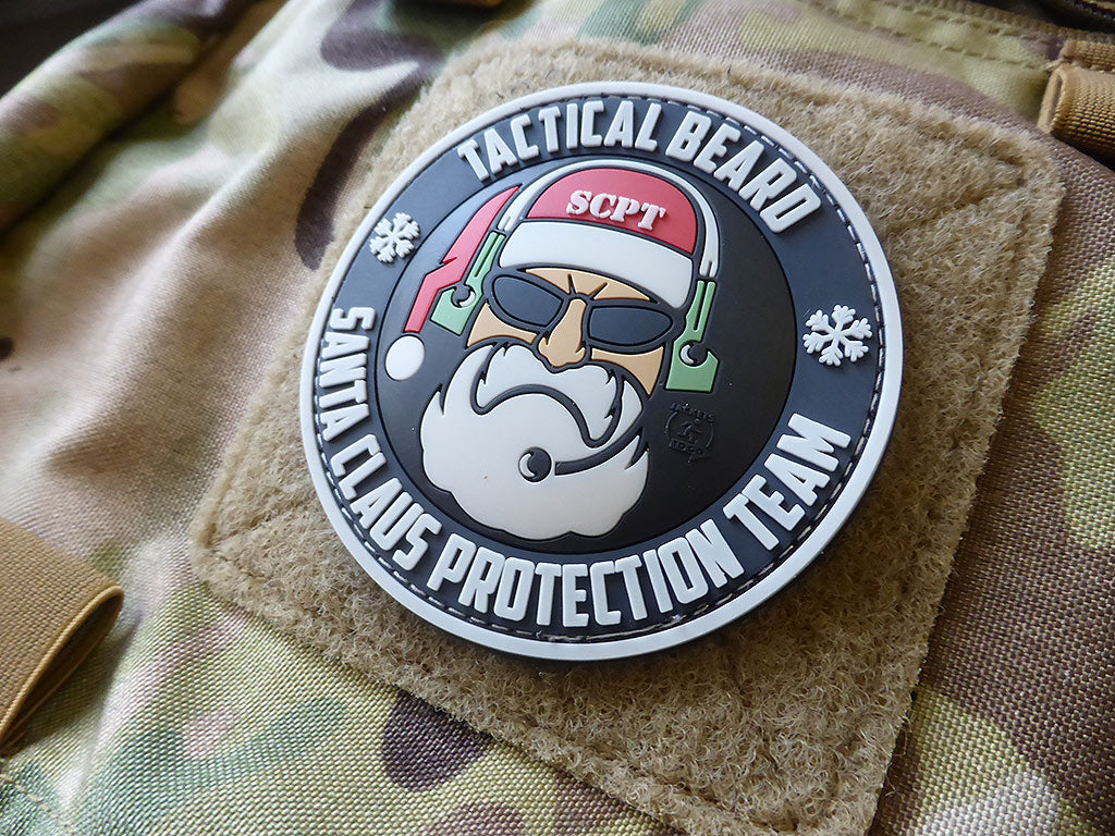 TACTICAL BEARD SANTA CLAUS PROTECTION TEAM Patch, Special Edition / 3D Rubber Patch