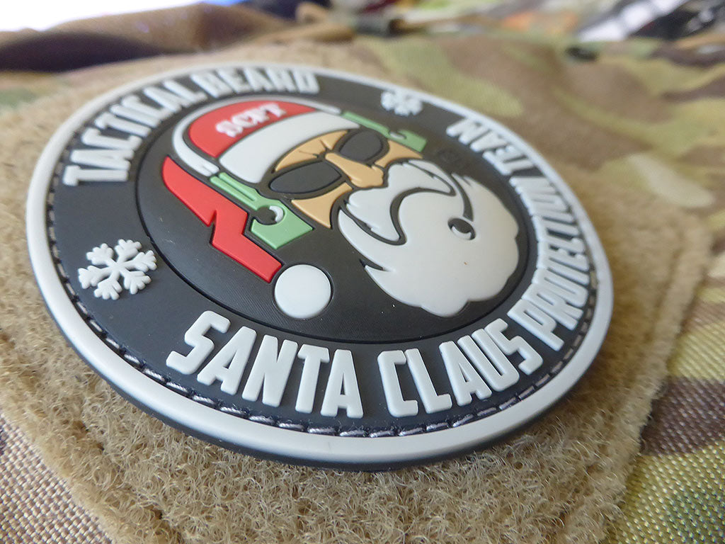 TACTICAL BEARD SANTA CLAUS PROTECTION TEAM Patch, Special Edition / 3D Rubber Patch