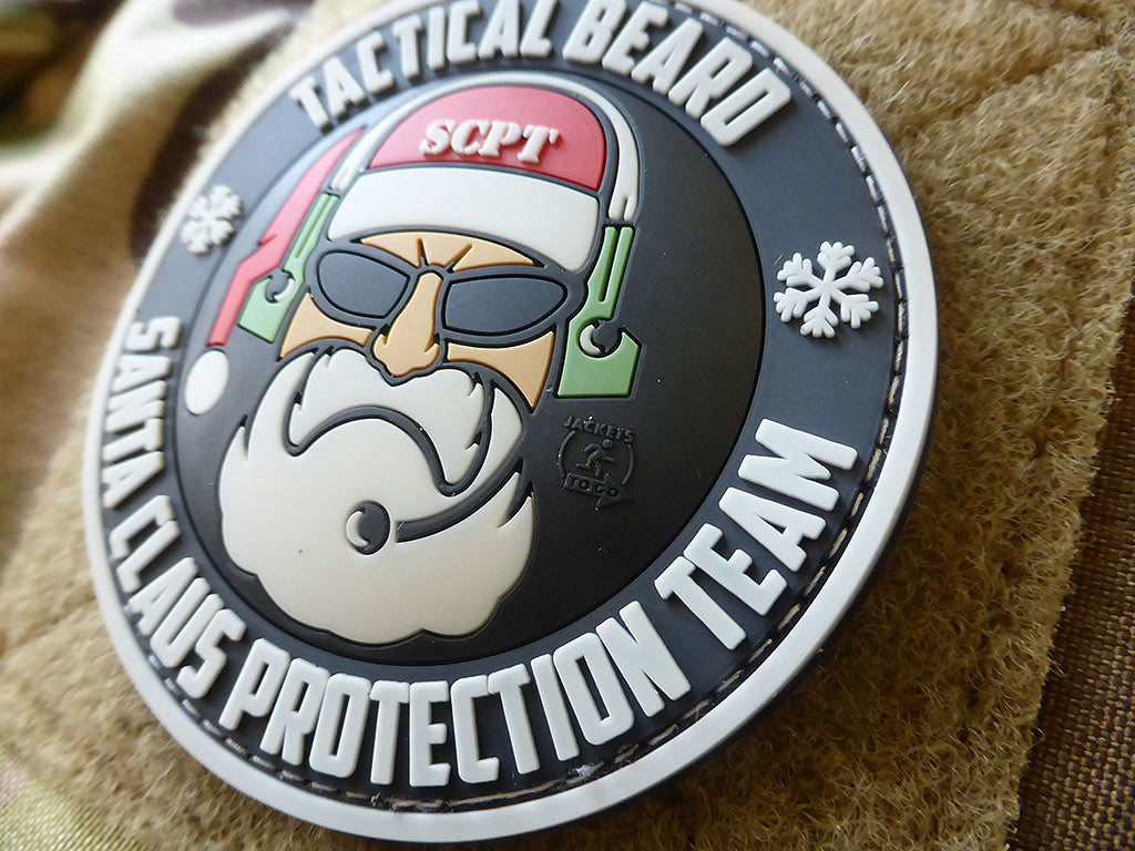 TACTICAL BEARD SANTA CLAUS PROTECTION TEAM Patch, Special Edition / 3D Rubber Patch