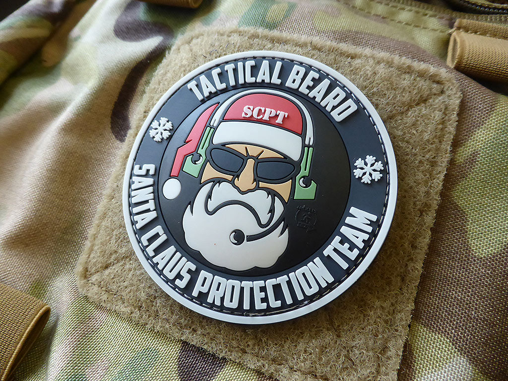 TACTICAL BEARD SANTA CLAUS PROTECTION TEAM Patch, Special Edition / 3D Rubber Patch