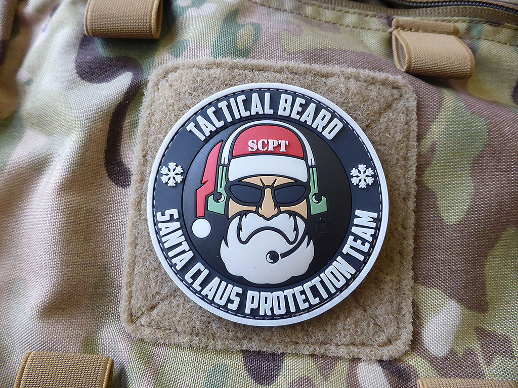 TACTICAL BEARD SANTA CLAUS PROTECTION TEAM Patch, Special Edition / 3D Rubber Patch