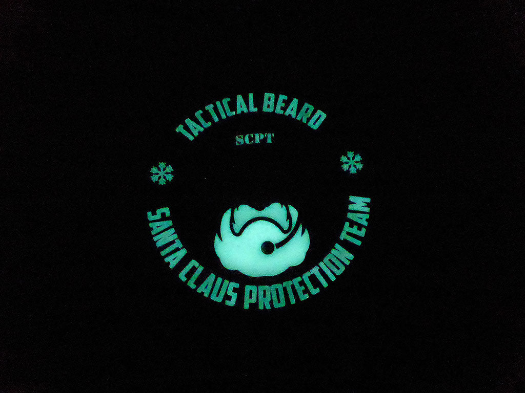 TACTICAL BEARD SANTA CLAUS PROTECTION TEAM Patch, gid  / 3D Rubber Patch