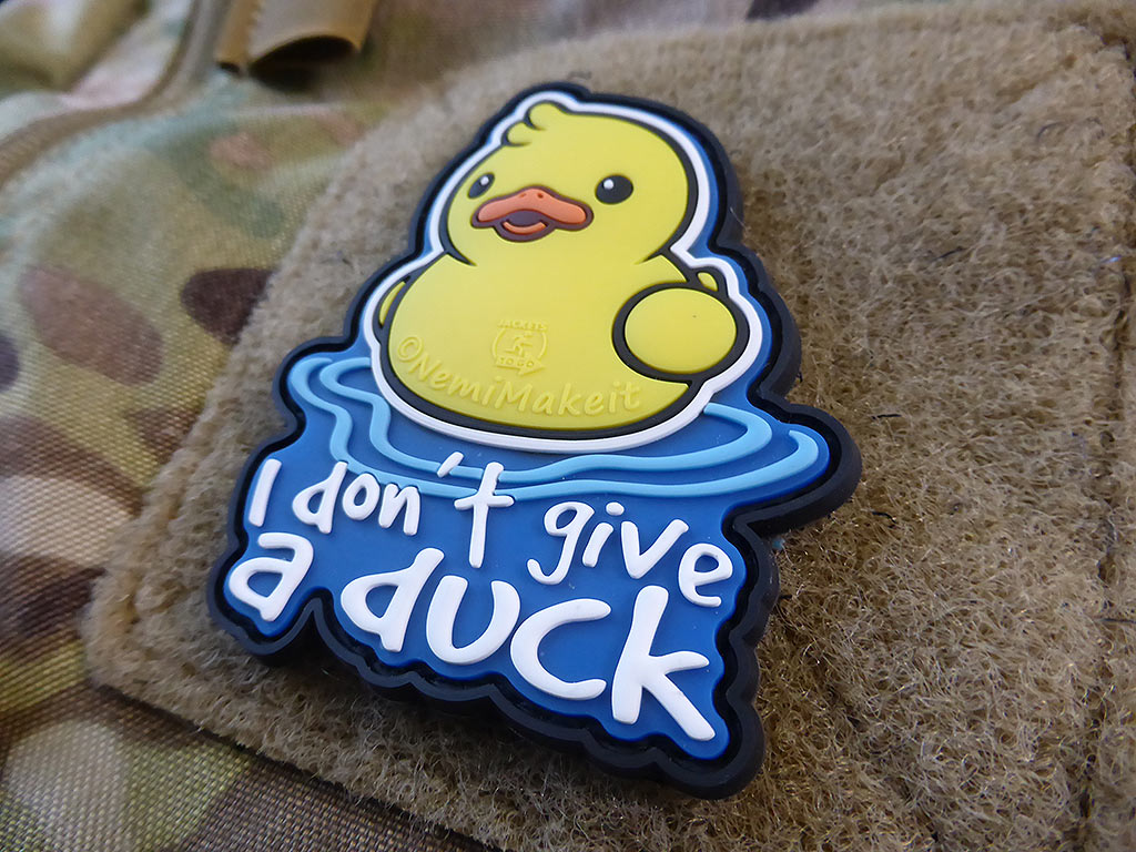 I DON'T GIVE A DUCK Patch, patch en caoutchouc 3D / couleur