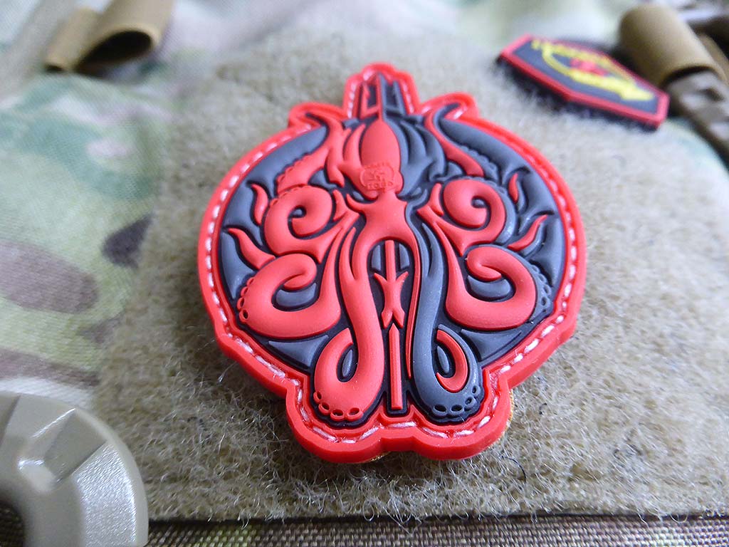 Release The KRAKEN Patch, red / 3D Rubber Patch - Patch Snatched