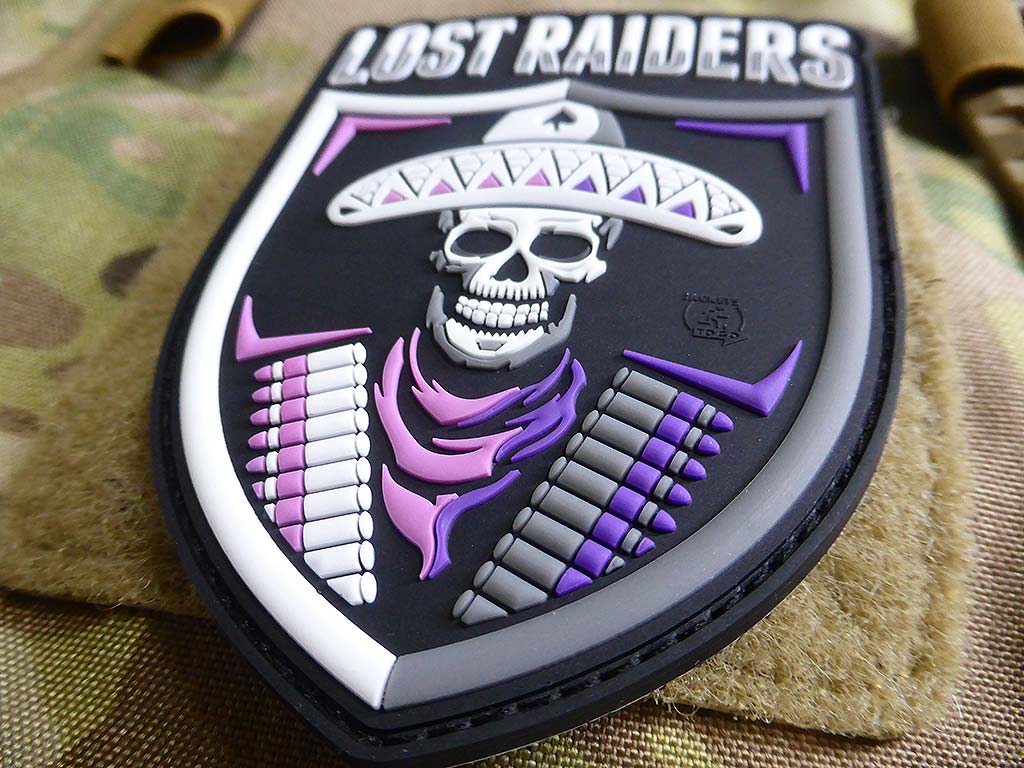 Écusson LOST RAIDERS, couleur / Écusson en caoutchouc 3D