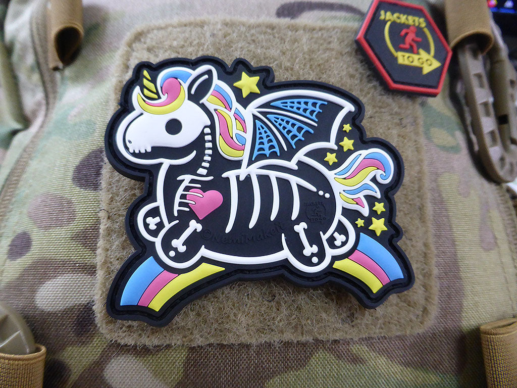 Skeleton Unicorn Patch, 3D Rubber Patch - Patch Snatched