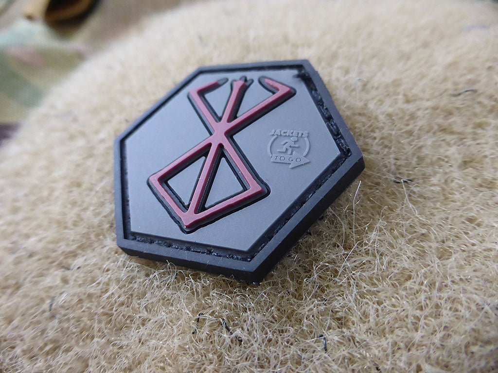 Berserker Rune, Hexagon Patch / 3D Rubber Patch