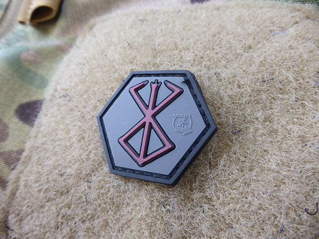 Berserker Rune, Hexagon Patch / 3D Rubber Patch