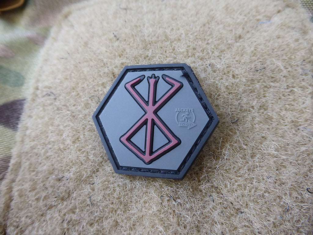 Berserker Rune, Hexagon Patch / 3D Rubber Patch