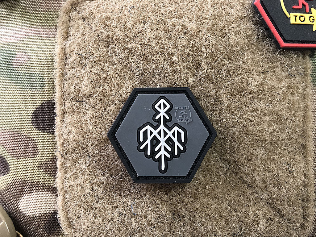 Wardruna Rune, Hexagon Patch / Patch en caoutchouc 3D, HexPatch