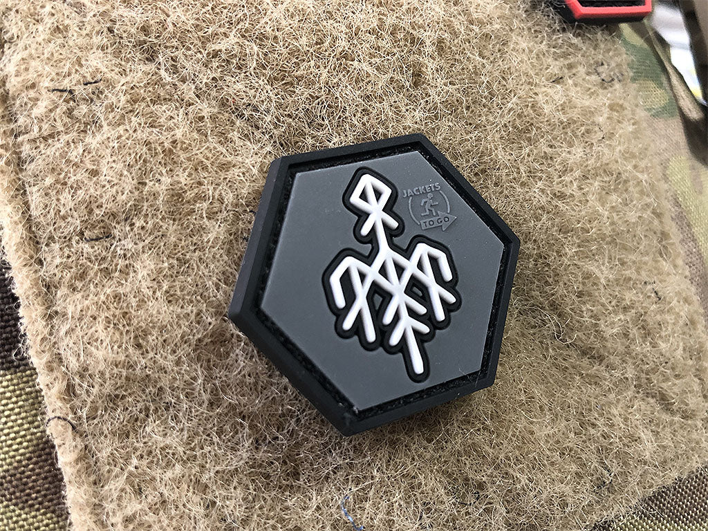 Wardruna Rune, Hexagon Patch / Patch en caoutchouc 3D, HexPatch