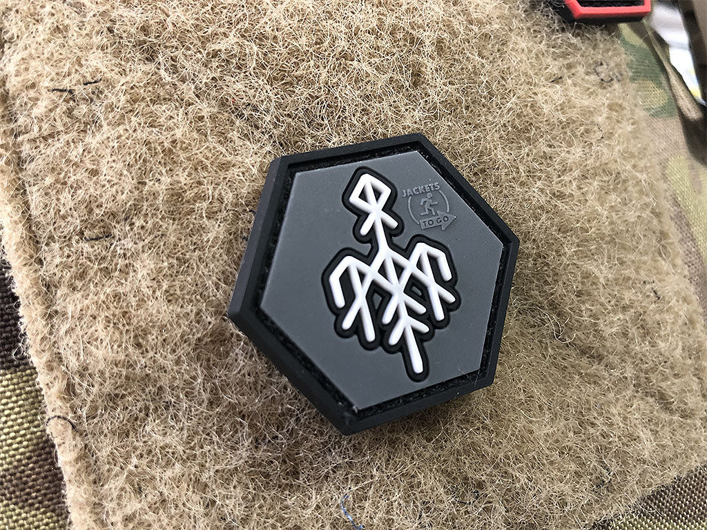 Wardruna Rune, Hexagon Patch / 3D Rubber Patch, HexPatch