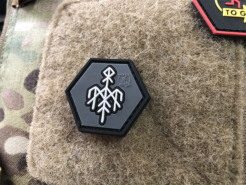 Wardruna Rune, Hexagon Patch / 3D Rubber Patch, HexPatch