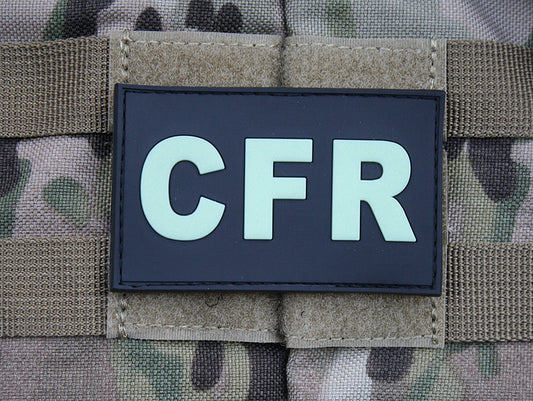 CFR - Combat First Responder - Patch, brille dans le noir / Patch en caoutchouc 3D 