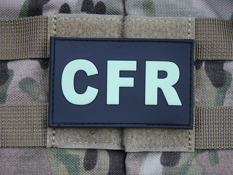 CFR - Combat First Responder - Patch, glow in the dark / 3D Rubber Patch