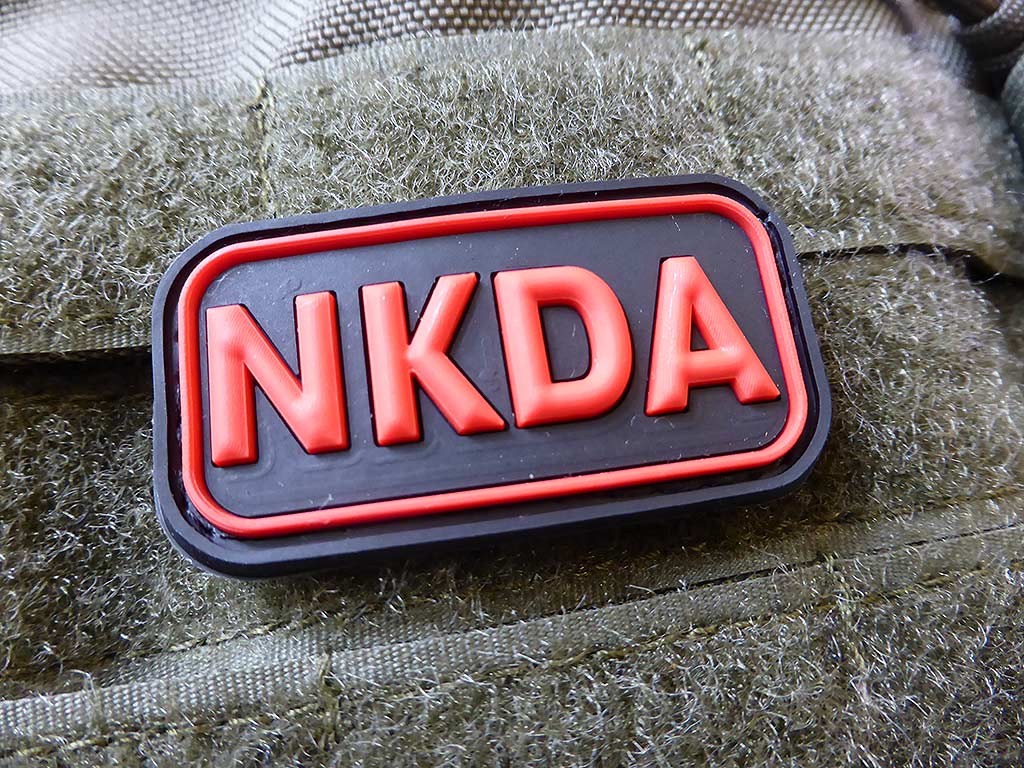 Green & Black NKDA (No Known Drug Allergy) Patch - Fits Velcro Loop Fastener, Military Style