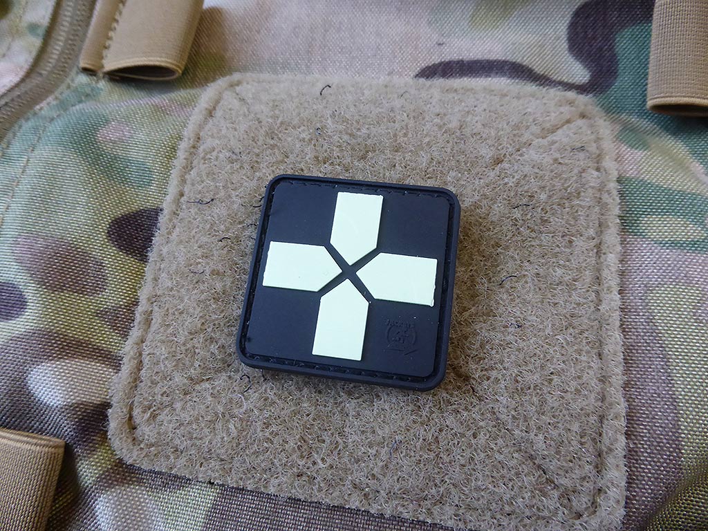 RedCross Medic Patch, 40mm, gid / 3D Rubber Patch