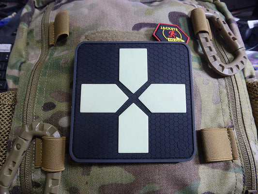 Großer RedCross Medic Patch, 100 mm, gid / 3D Rubber Patch