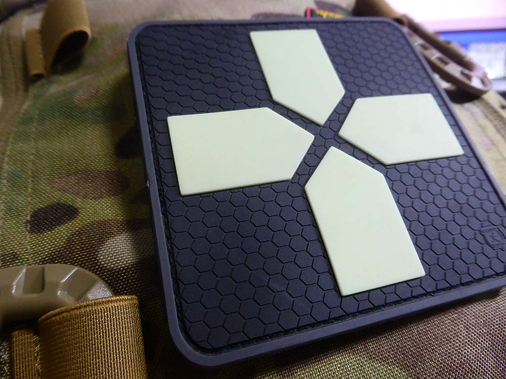 Big RedCross Medic Patch, 100mm, gid / 3D Rubber Patch