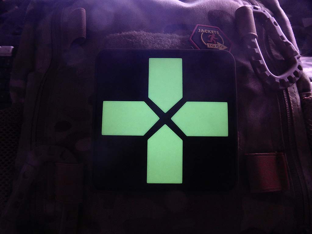 Big RedCross Medic Patch, 100mm, gid / 3D Rubber Patch