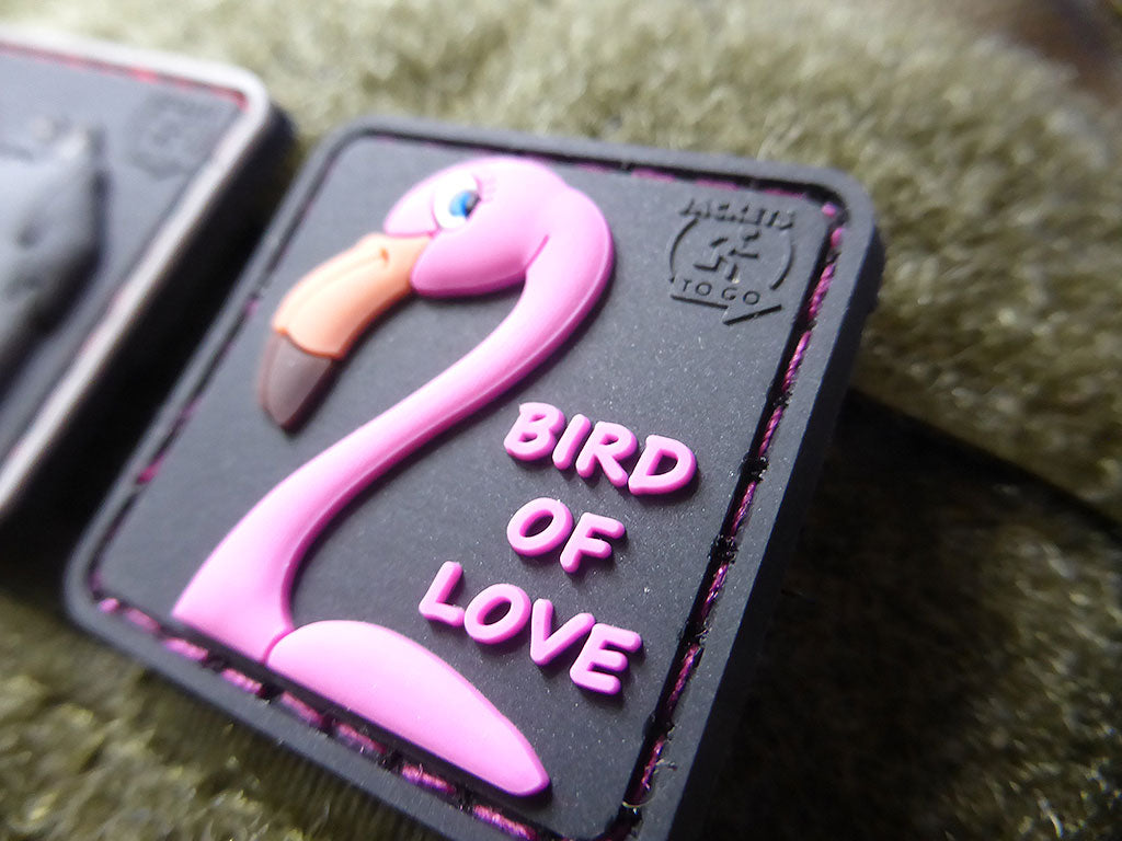 Patch FLAMINGO, Bird of Love / Patch en caoutchouc 3D