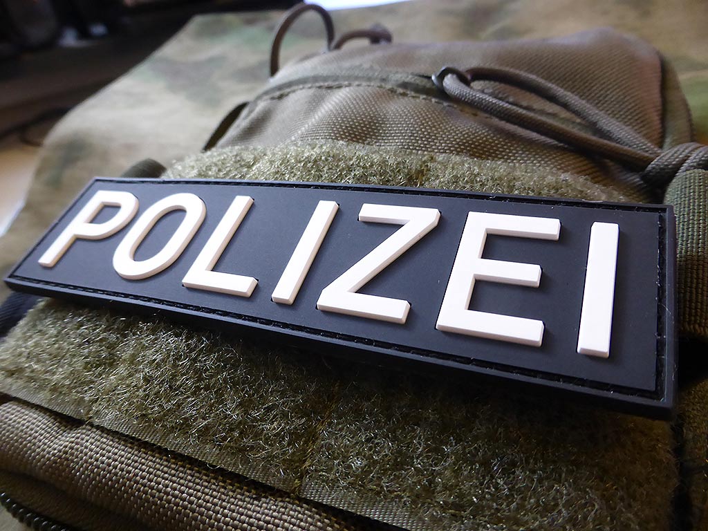 Patch lettrage police, Swat / patch en caoutchouc 3D