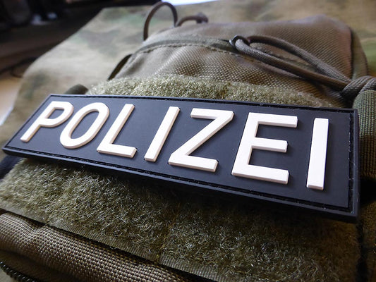 Polizei Schriftzug Patch, Swat / 3D Rubber Patch