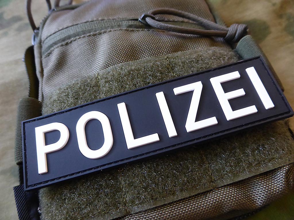 Polizei Schriftzug Patch, Swat / 3D Rubber Patch