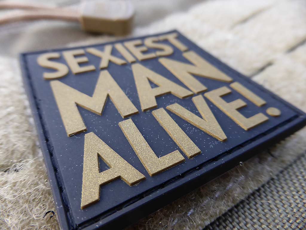Sexiest Man Alive Patch, Gold / 3D Rubber Patch