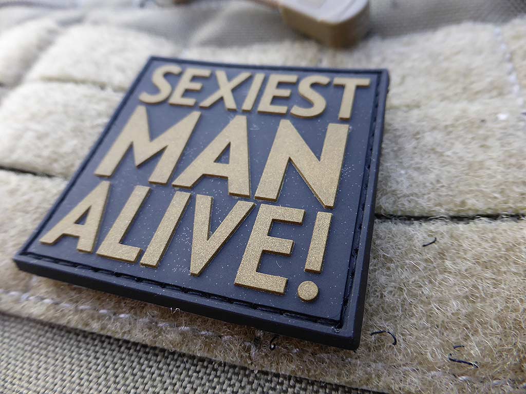 Sexiest Man Alive Patch, Gold / 3D Rubber Patch