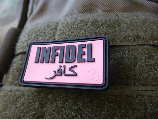 Infidel Patch, rose-noir / Patch caoutchouc 3D