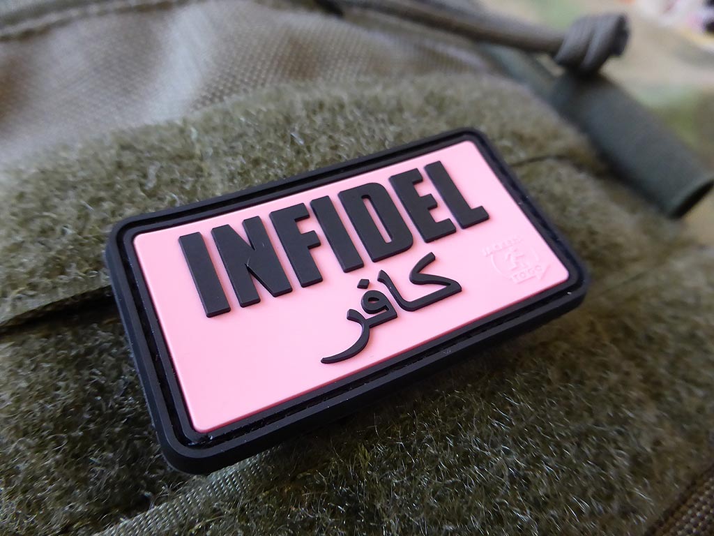 Infidel Patch, rose-noir / Patch caoutchouc 3D