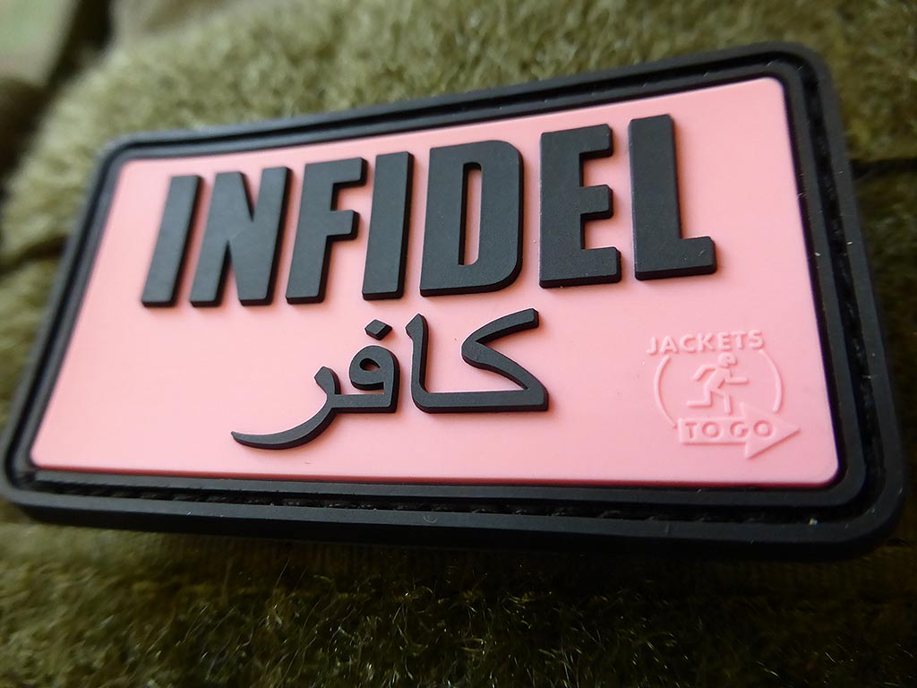 Infidel Patch, pink-black / 3D Rubber patch - Patch Snatched