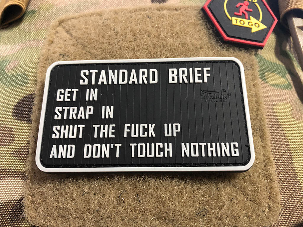 Standard Briefing Patch, full color / 3D Rubber Patch