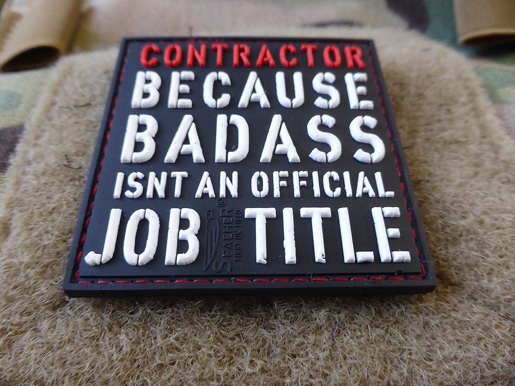 CONTRACTOR Patch, full color / 3D Rubber Patch