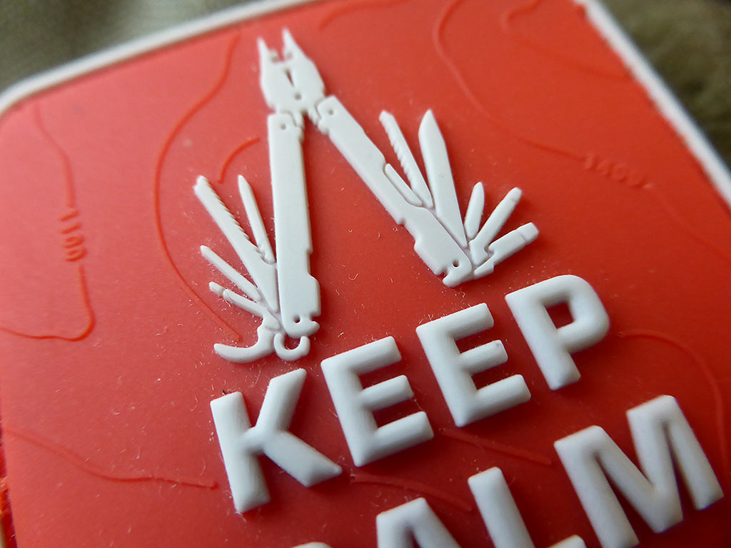 Keep Calm and use your EDC Patch, fullcolor / 3D Rubber Patch
