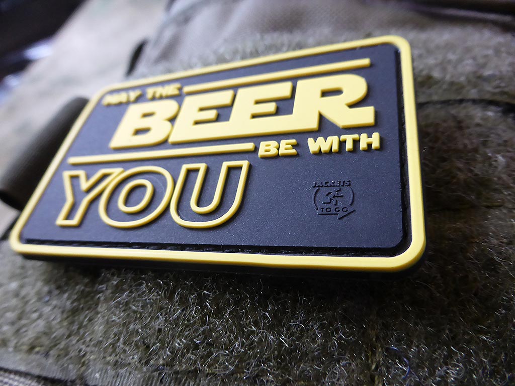 May The BEER Be With YOU Patch, fullcolor / 3D Rubber Patch