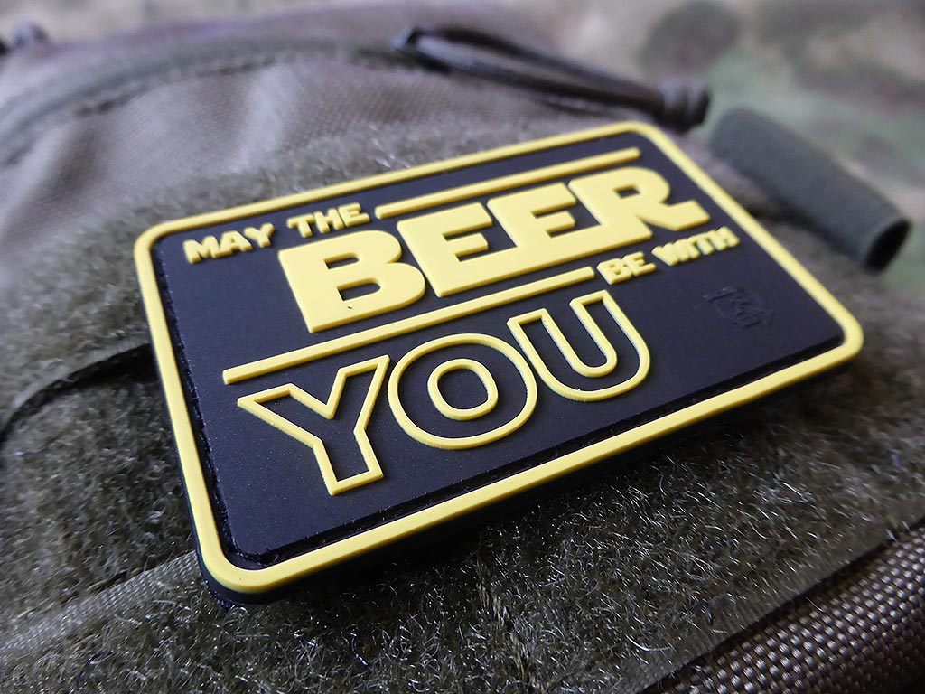May The BEER Be With YOU Patch, fullcolor / 3D Rubber Patch