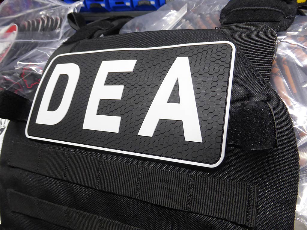 Backplate DEA / Drug Enforcement Agency Patch, swat / 3D Rubber Patch
