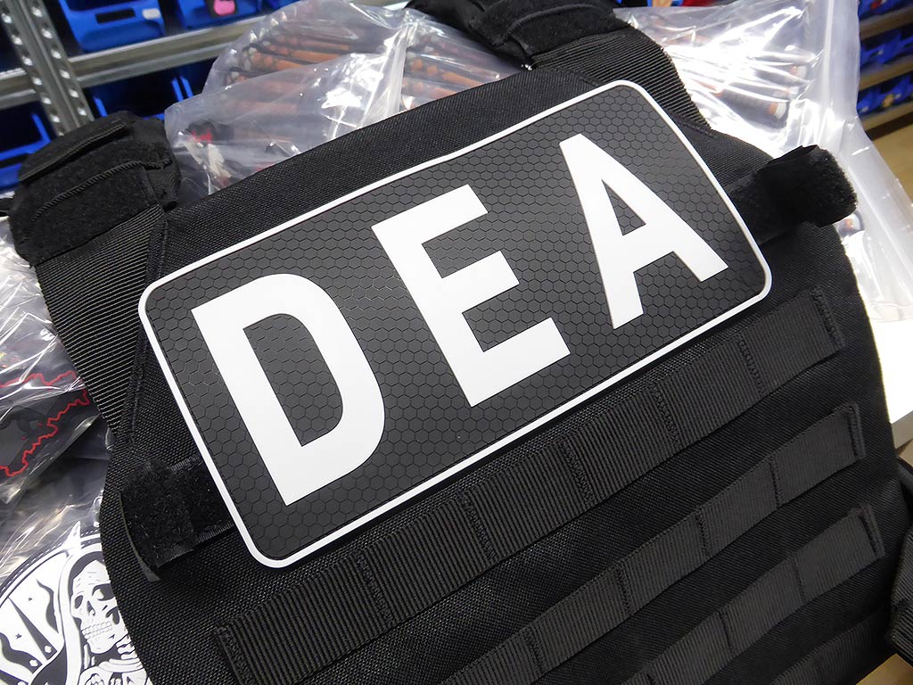 Backplate DEA / Drug Enforcement Agency Patch, swat / 3D Rubber Patch