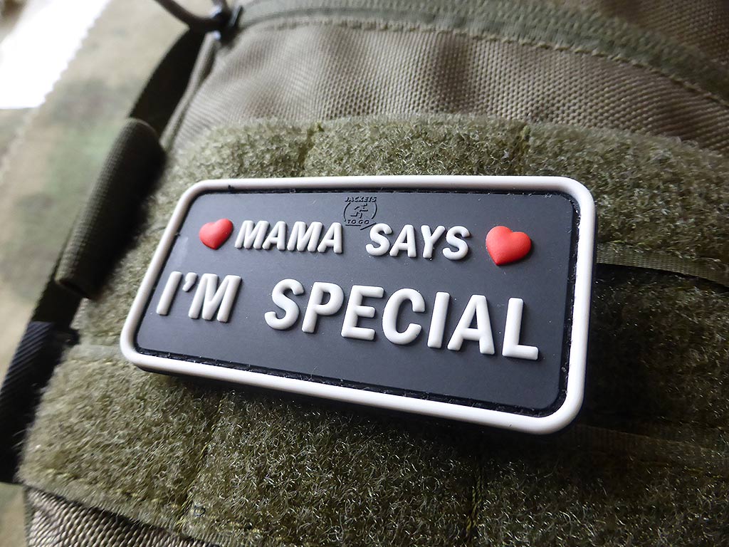 MAMA SAYS - I´M SPECIAL Patch, swat / 3D Rubber Patch