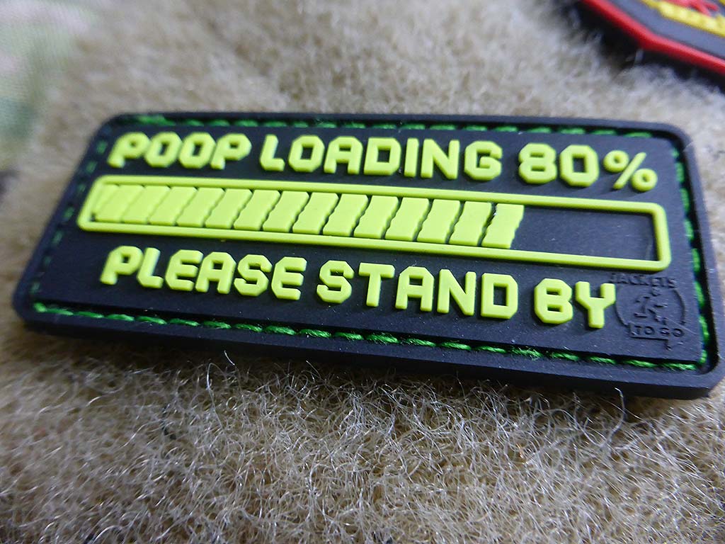 POOP LOADING Patch, fragrant green / 3D Rubber Patch